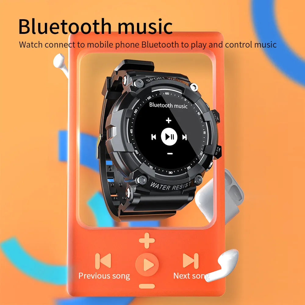 ATTACK 3 IP67 waterproof smartwatch with round colour screen and TPU strap in black, white, or pink
