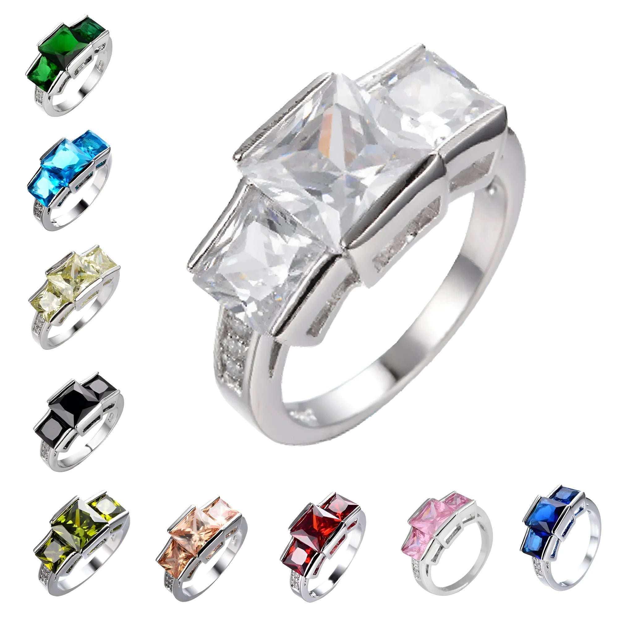 Women's copper ring with electroplated geometric design in multiple colour options