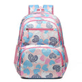 Oxford cloth student backpack with air pillow shoulder straps in blue, red, gray, or pink