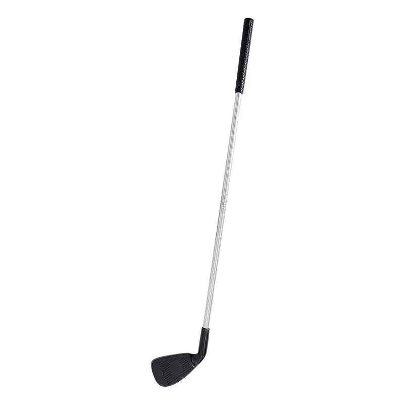 Metal golf club set showing adult and children's colour options for outdoor sports practice