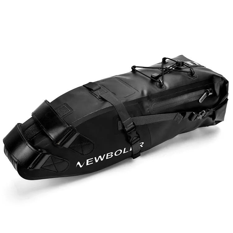 Waterproof PVC bicycle tail bag with 13 litre capacity shown in yellow colour