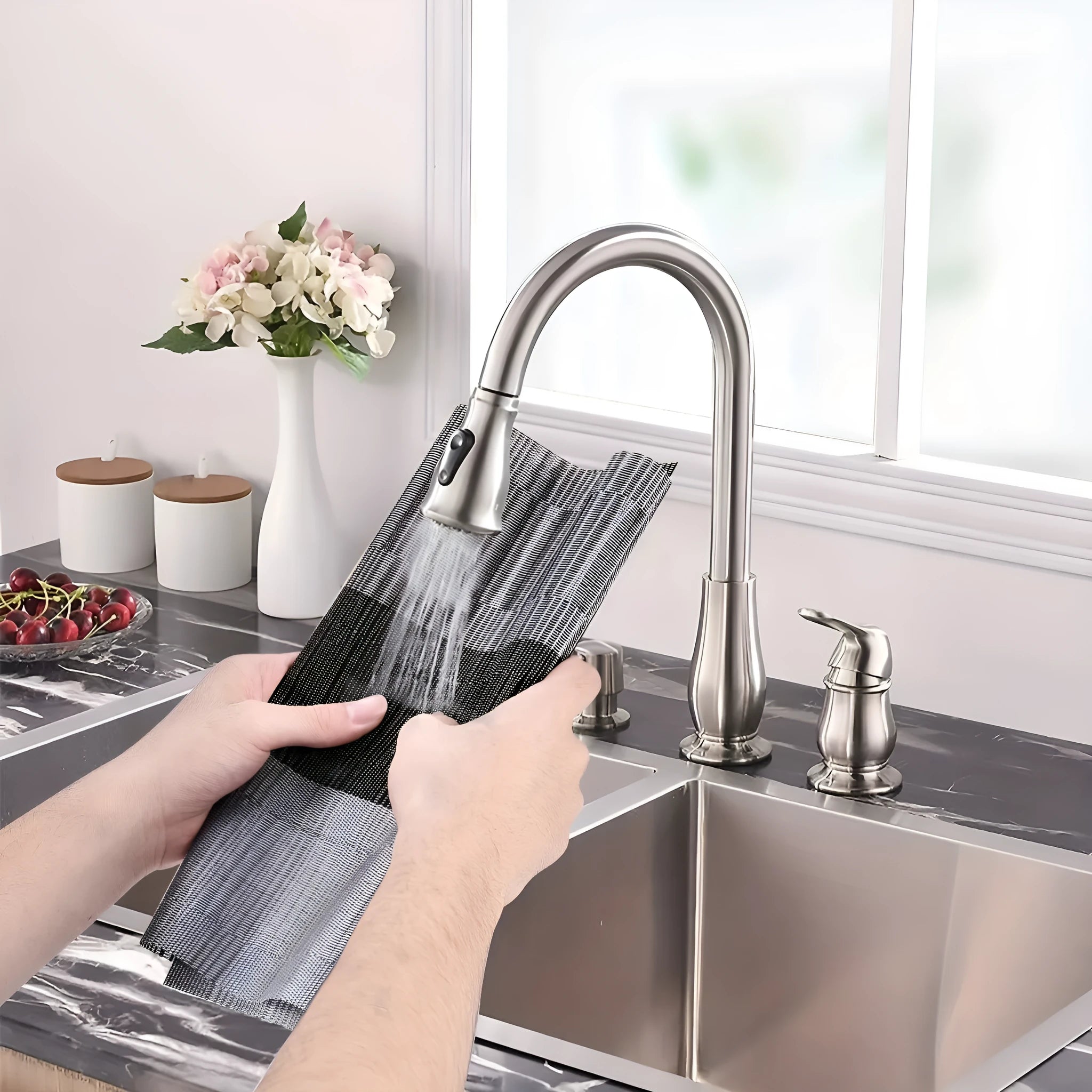 PVC non-slip kitchen placemat for dish drying in modern gradient bamboo colour