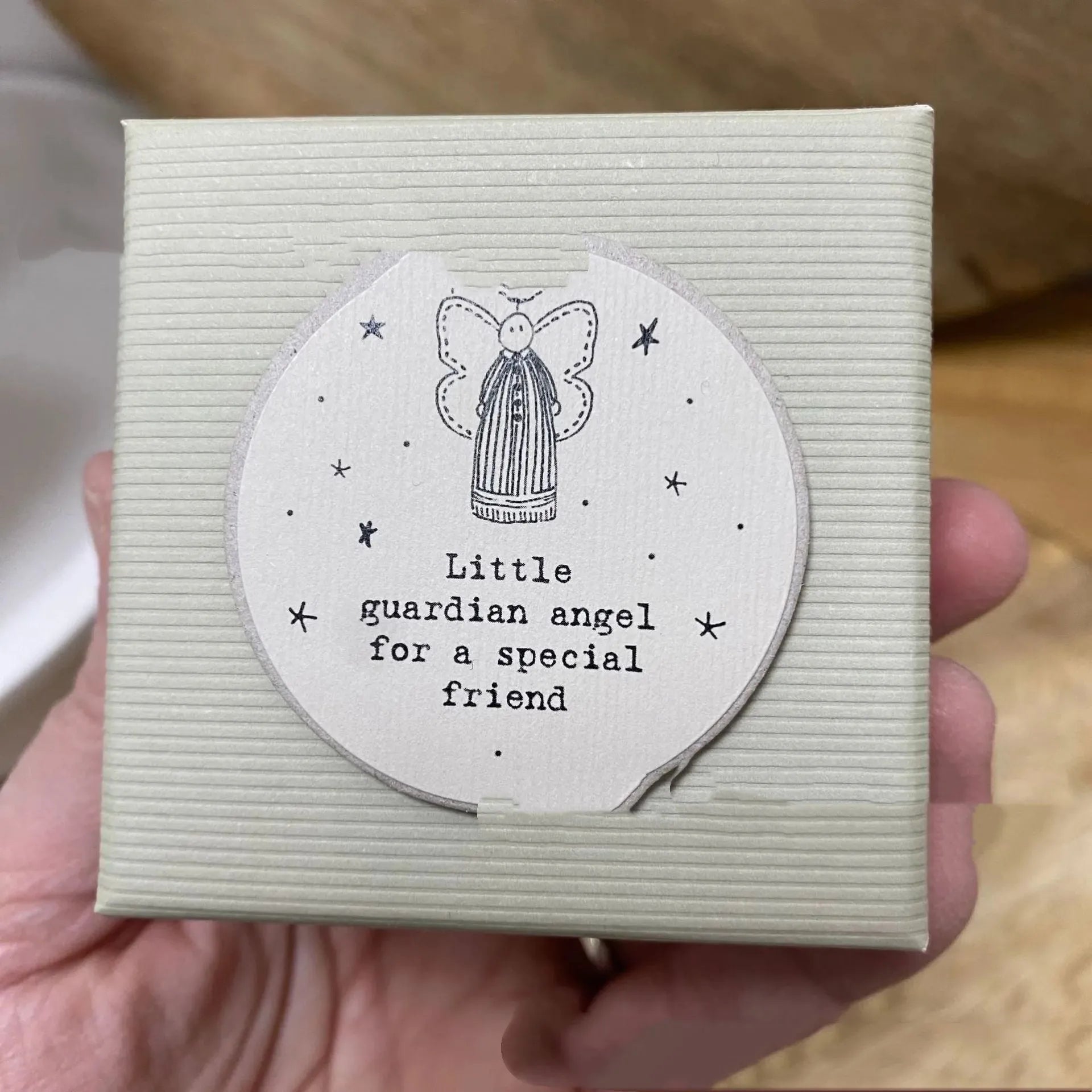 Modern cartoon guardian angel resin ornament in presentation box gift for friends