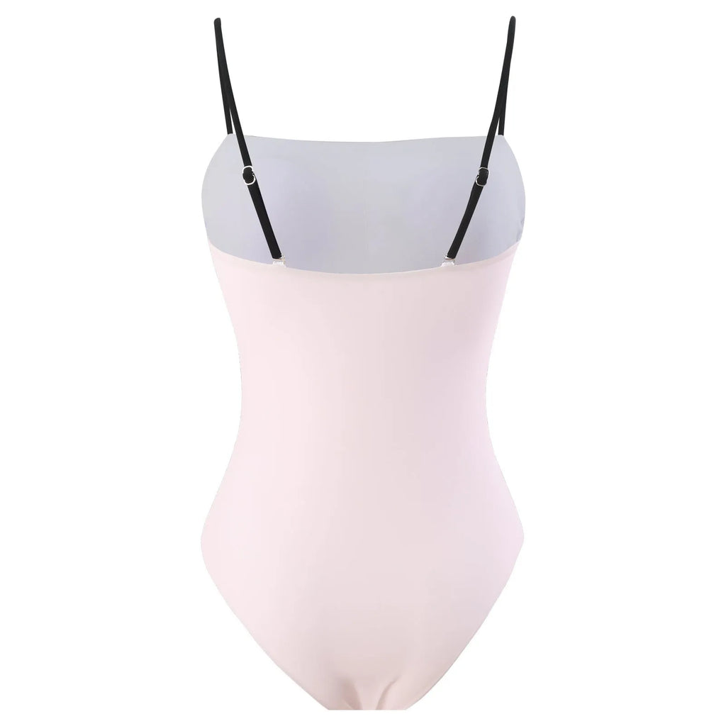 Women's one-piece bikini swimsuit with tulle skirt in polyester fabric