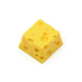 Yellow resin cheese-themed key cap for mechanical keyboards