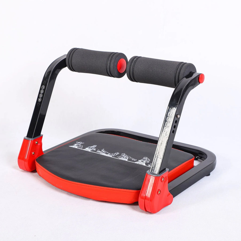 Mini abdominal fitness device in red or sky blue for home and office workouts