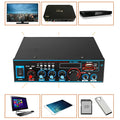 Black BT-309A-A Bluetooth power amplifier with remote control for home and car audio systems