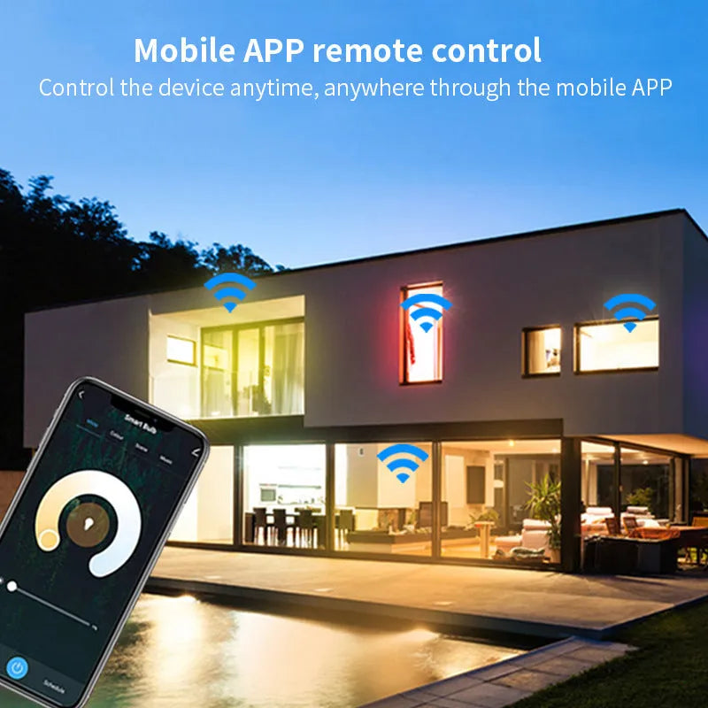 Smart RGBCCT GU10 spotlight bulb with WiFi connectivity for voice control