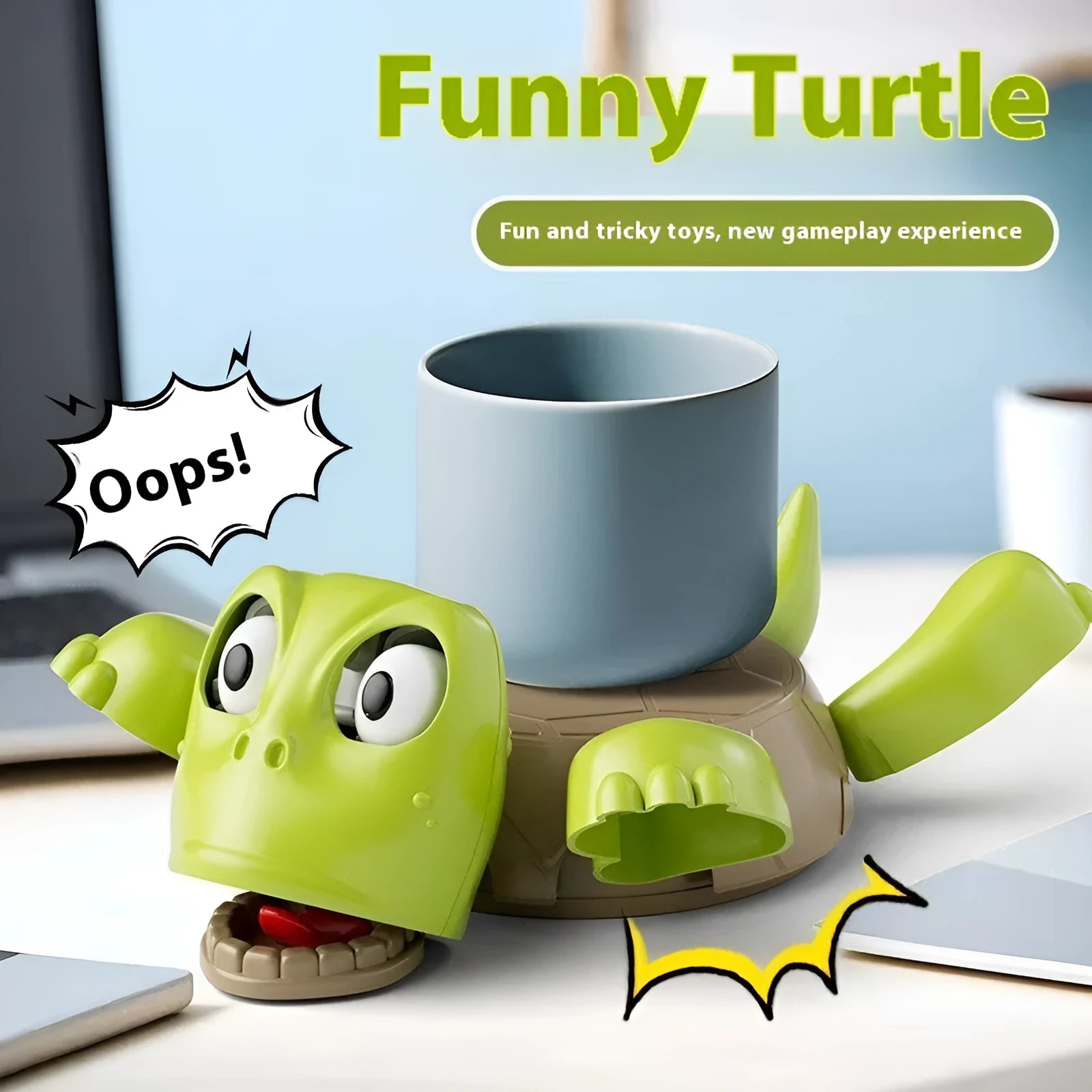 Turtle-shaped decorative coaster in ABS plastic for heat protection with colour options