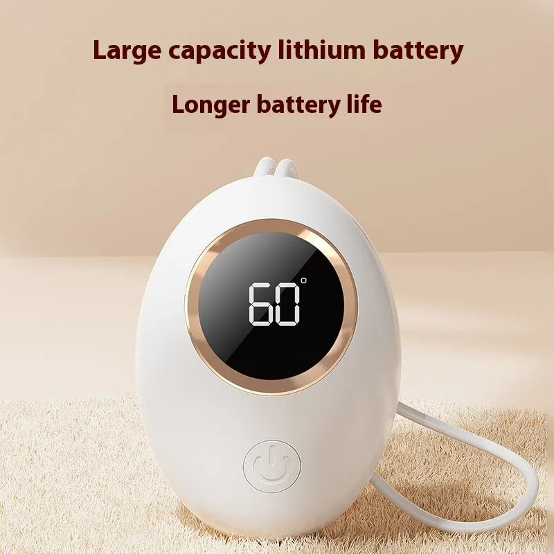 USB-powered hand warmer power bank with digital display in multiple colour options