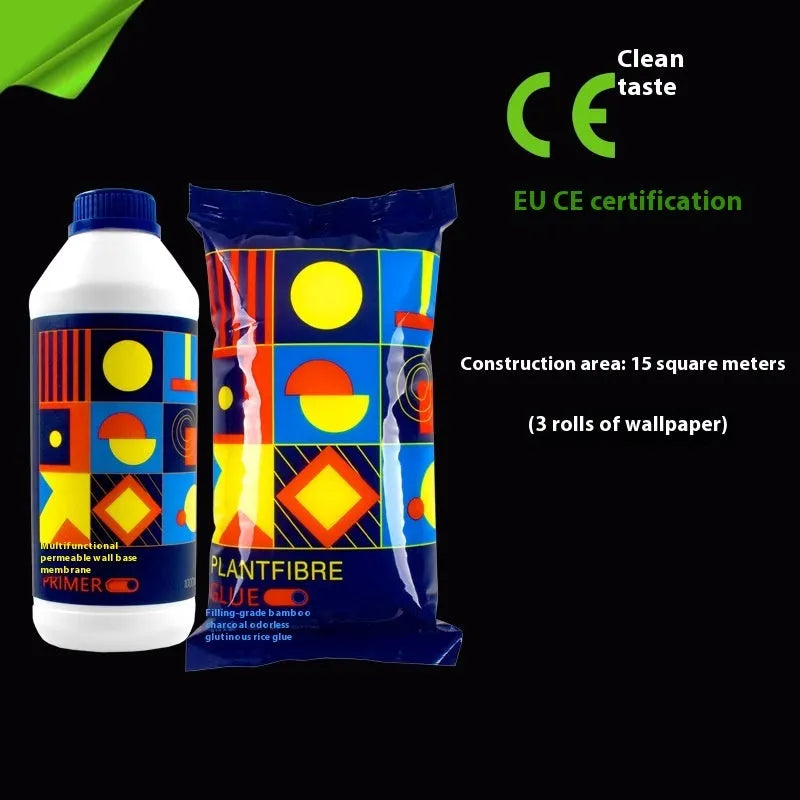 Glutinous rice wallpaper adhesive Glue E variant in three-roll formaldehyde-free packaging