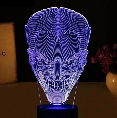 3D LED decorative lamp showing multiple colour options with touch control and remote