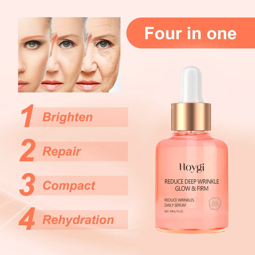 30ml amber glass bottle of rose essential oil serum for face care