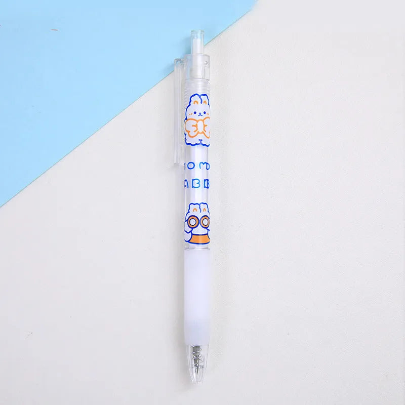 Set of six cartoon animal press pen knives with bear and rabbit designs for craft cutting