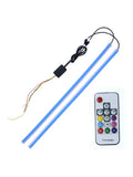Remote-controlled RGB LED daytime running light strip for General Motors vehicles in 30cm, 45cm, or 60cm length options