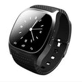 Smart Bluetooth sports watch in black white blue colours with fitness tracking features