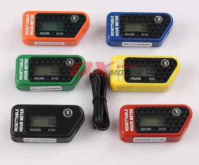 Black waterproof LCD maintenance timer for vehicle and engine service intervals