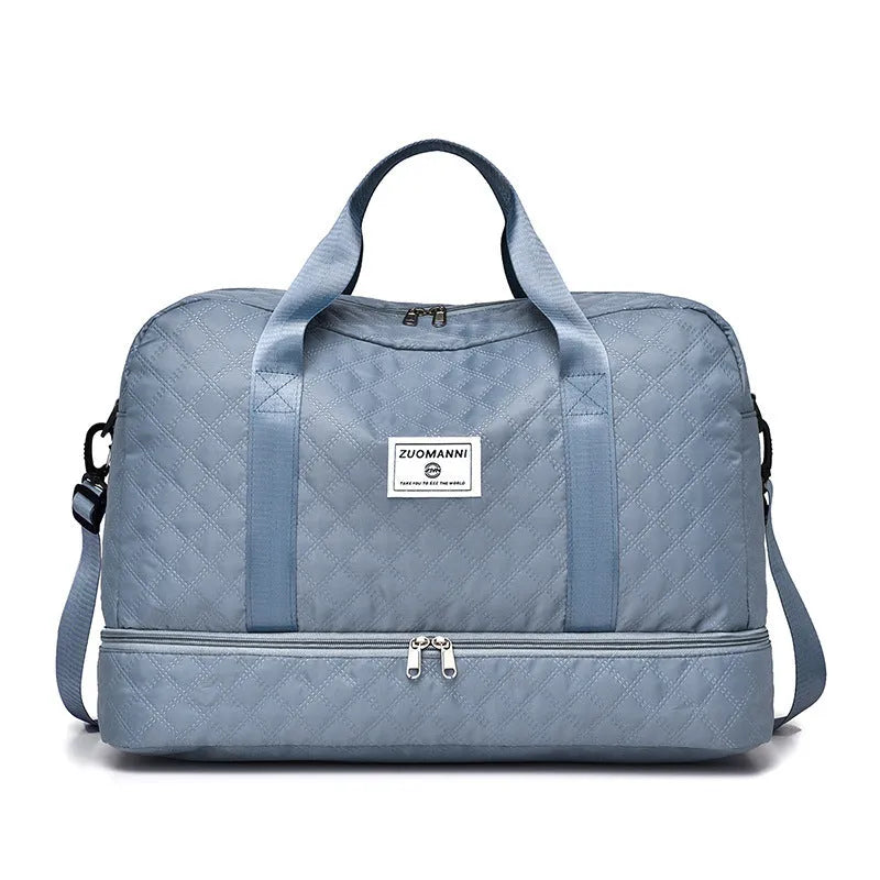 Portable buggy travel bag in Oxford cloth with 36-55L capacity shown in solid colour option