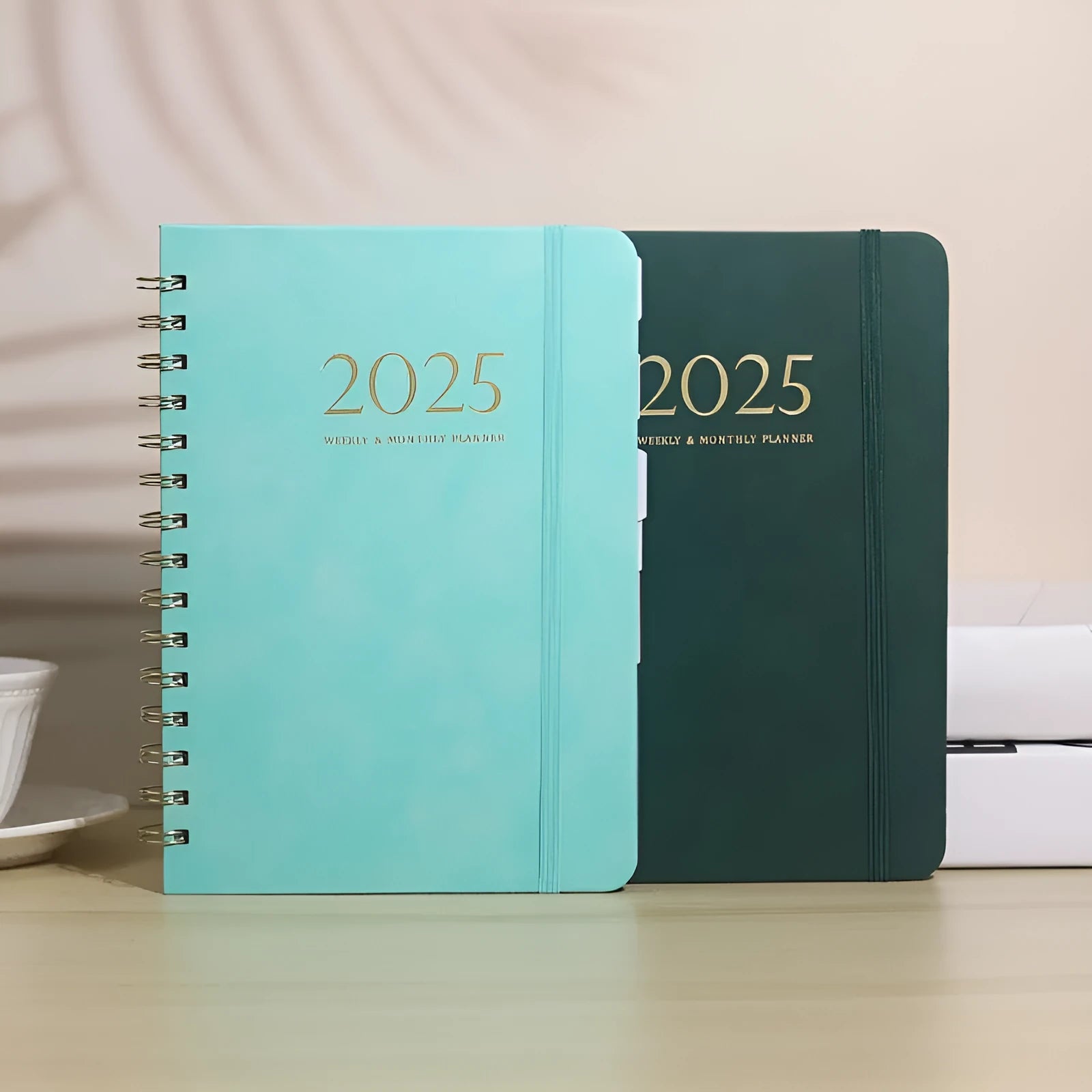 A5 size pu leather notebook with metal coil binding in multiple colour options for business gifts