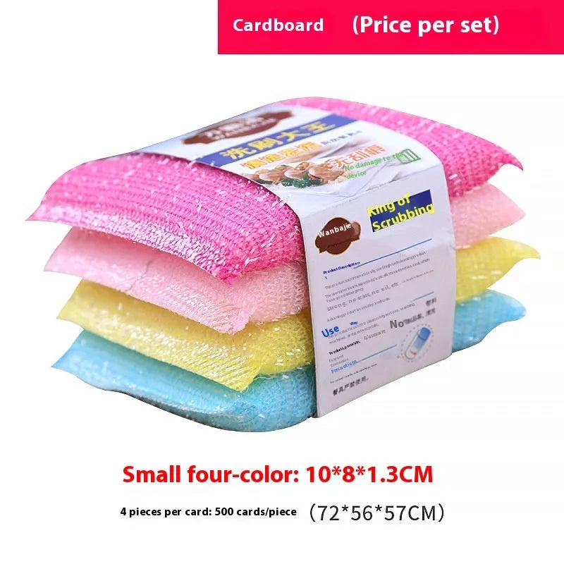 Macaron coloured pinstripe fabric dishwashing sponge mop for kitchen cleaning
