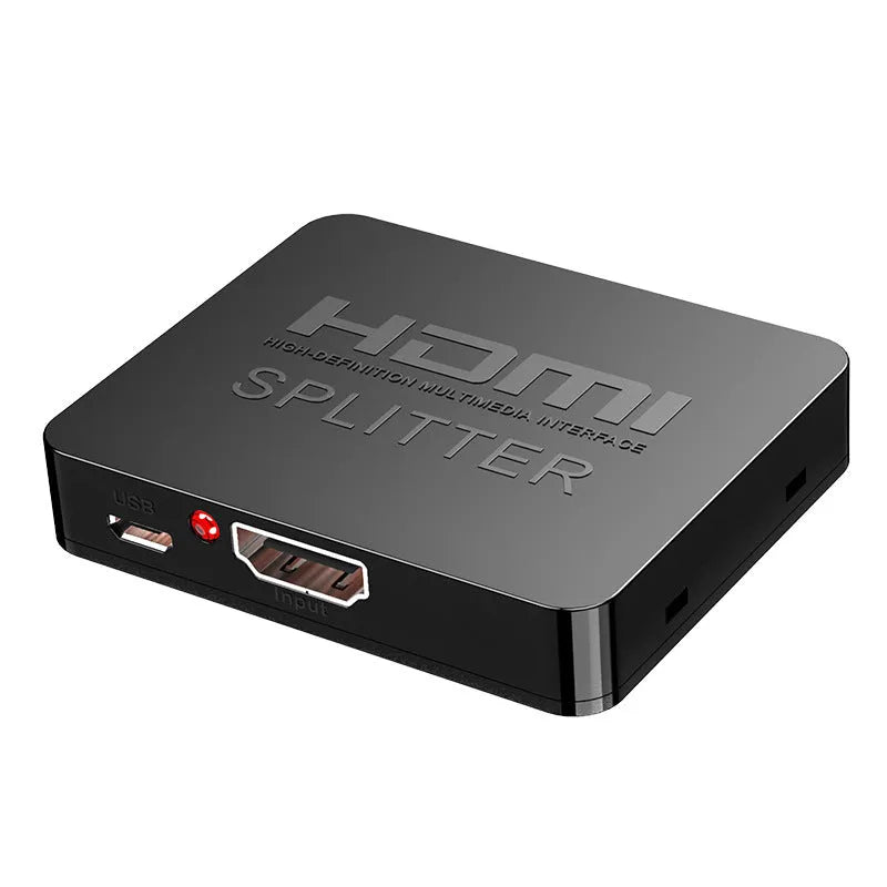 HDMI splitter device with one input and two output ports supporting 4K resolution