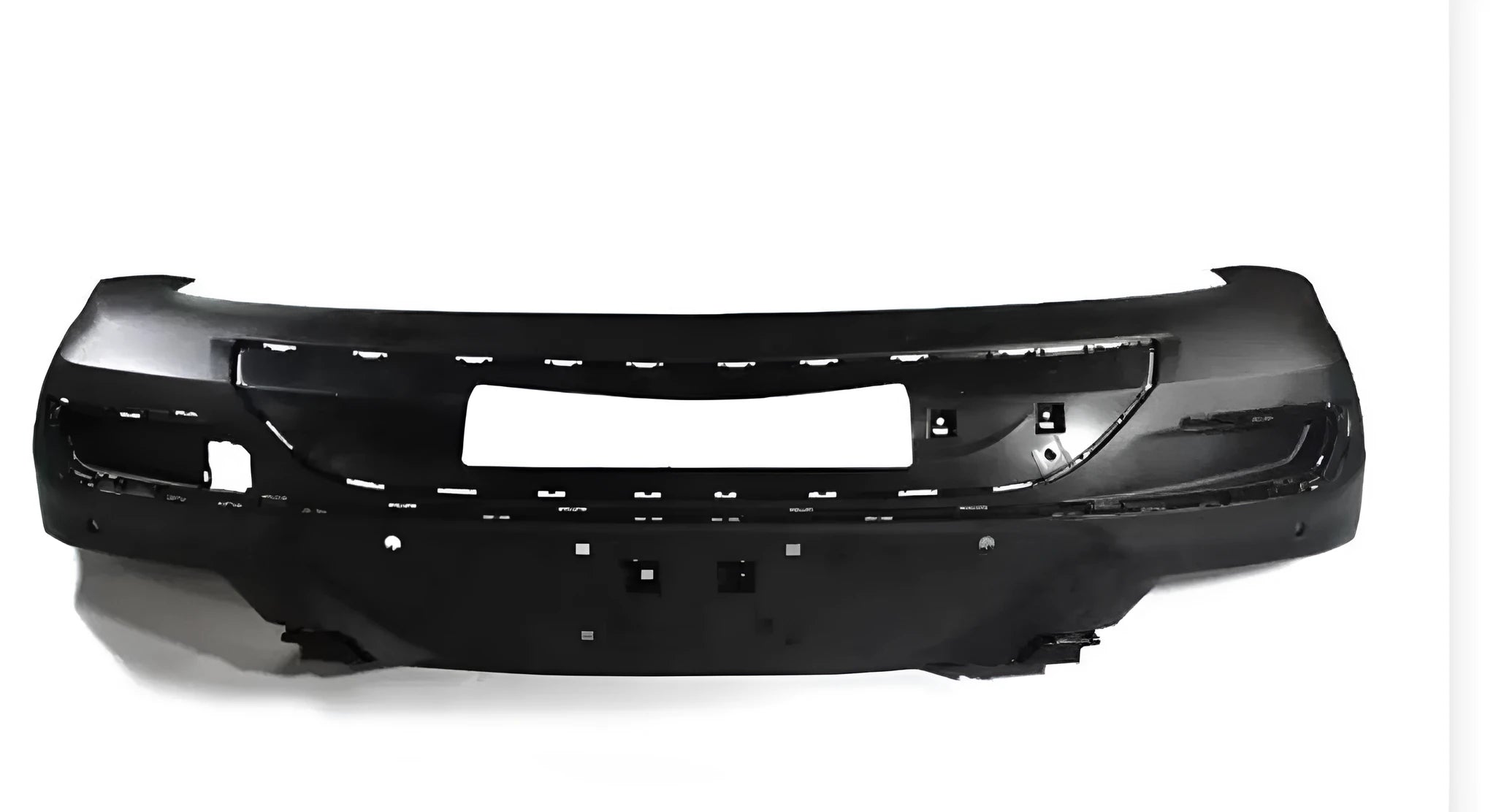 Black plastic car rear bumper scratch protector with adhesive 3M tape backing