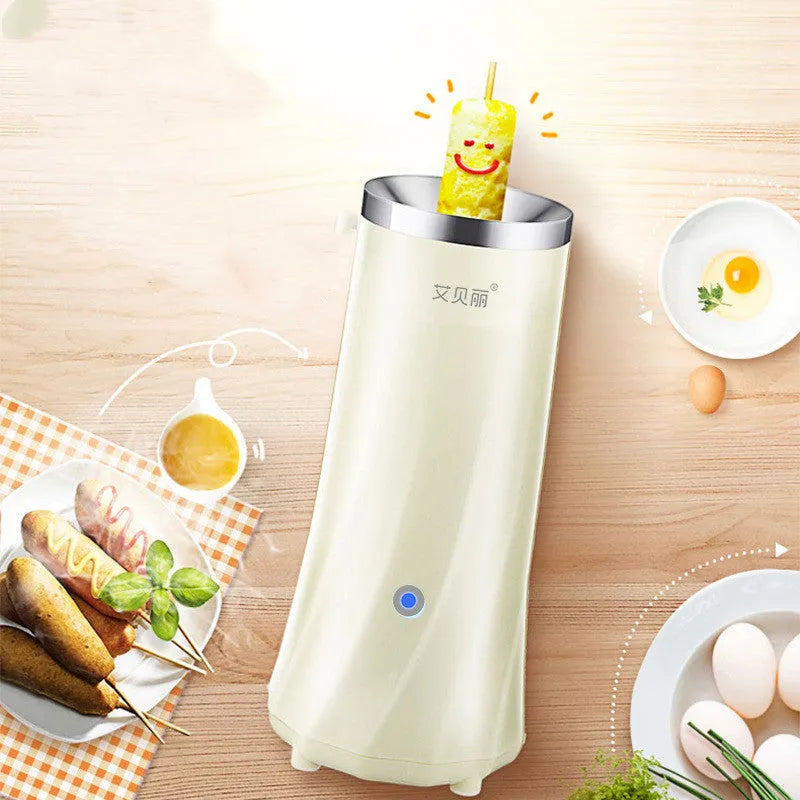 Mini breakfast machine in beige white and green colour options with compact automatic design
