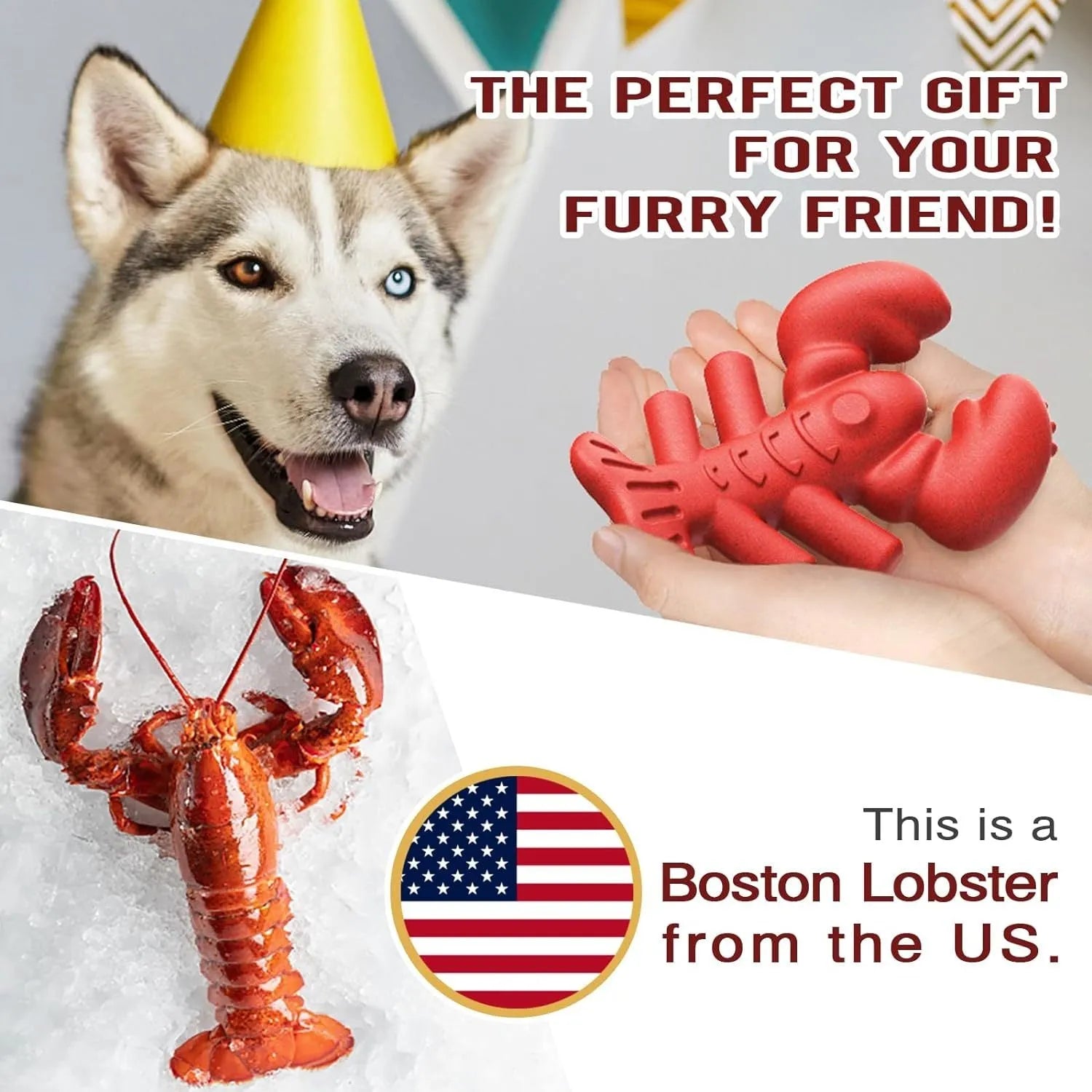 Red nylon chew toy for large breed dogs measuring 170mm long for aggressive chewers
