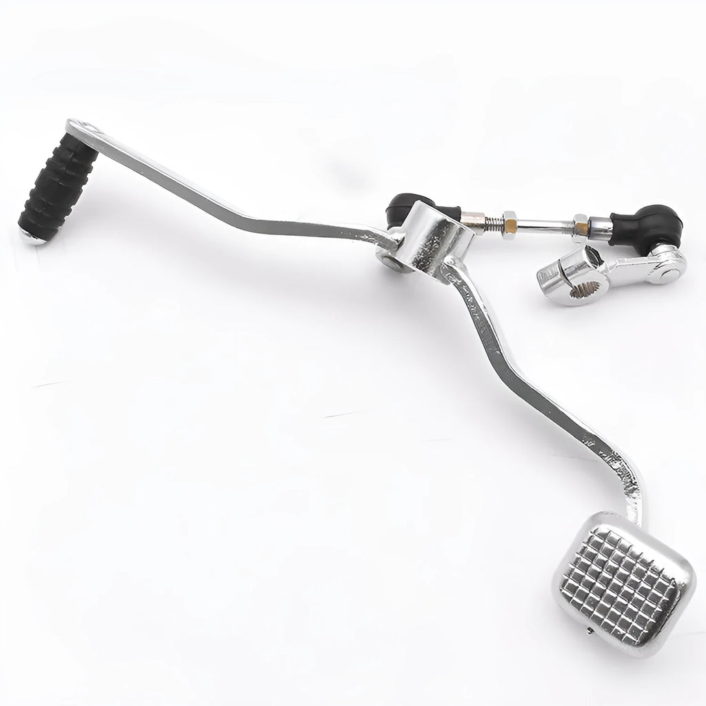 GS125 motorcycle gear lever showing 300mm length and coarse/fine teeth pattern detail