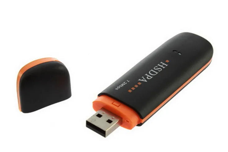 3G wireless network card USB dongle modem dual frequency 2G 3G in black plastic casing