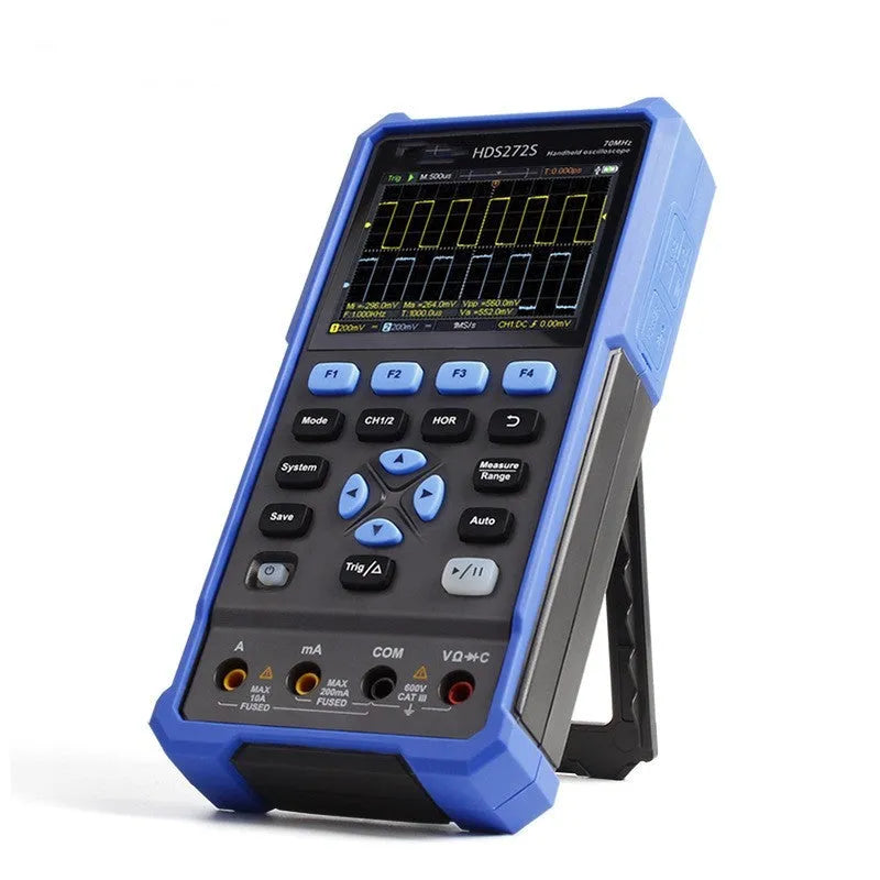 Handheld digital oscilloscope with probes and accessories for automotive electronics testing