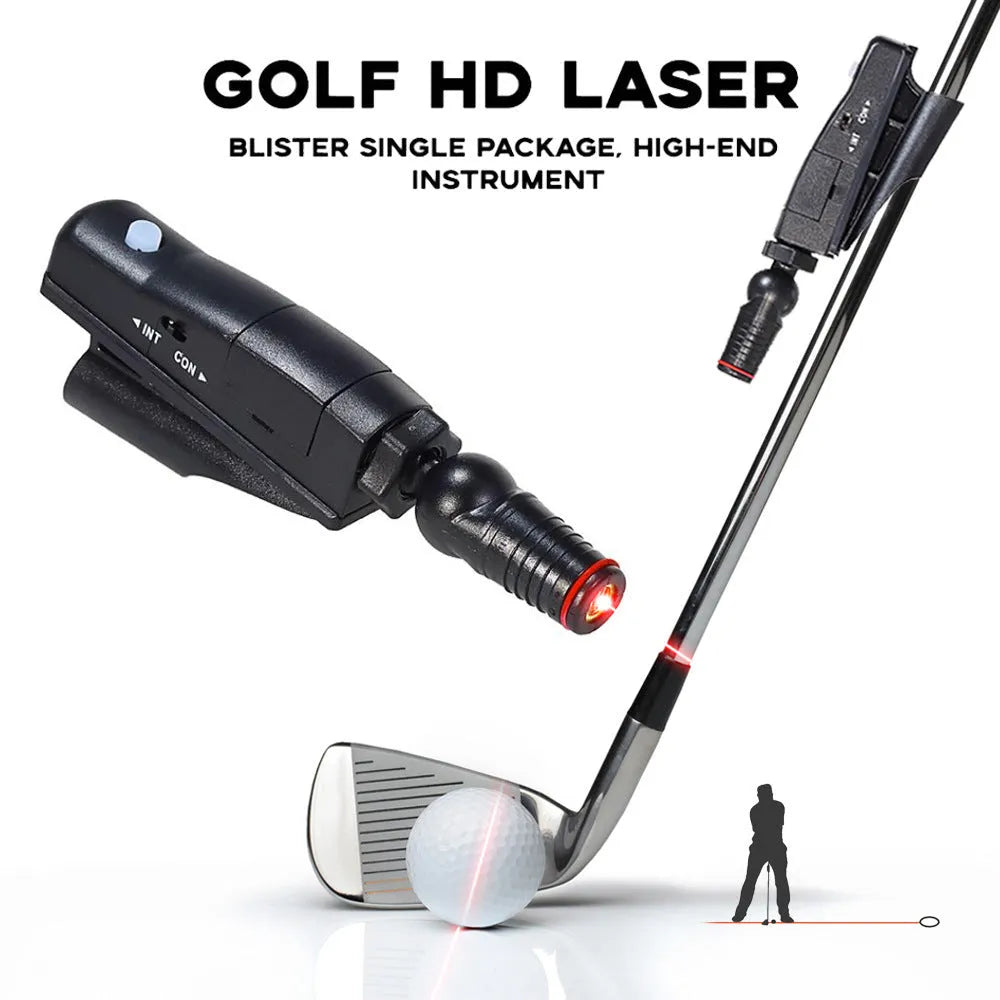 Black golf push rod laser aiming instrument with laser sight for putting alignment practice