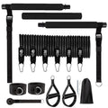 Yoga gymnastic bar with 180 pounds reinforced resistance band pull rope set