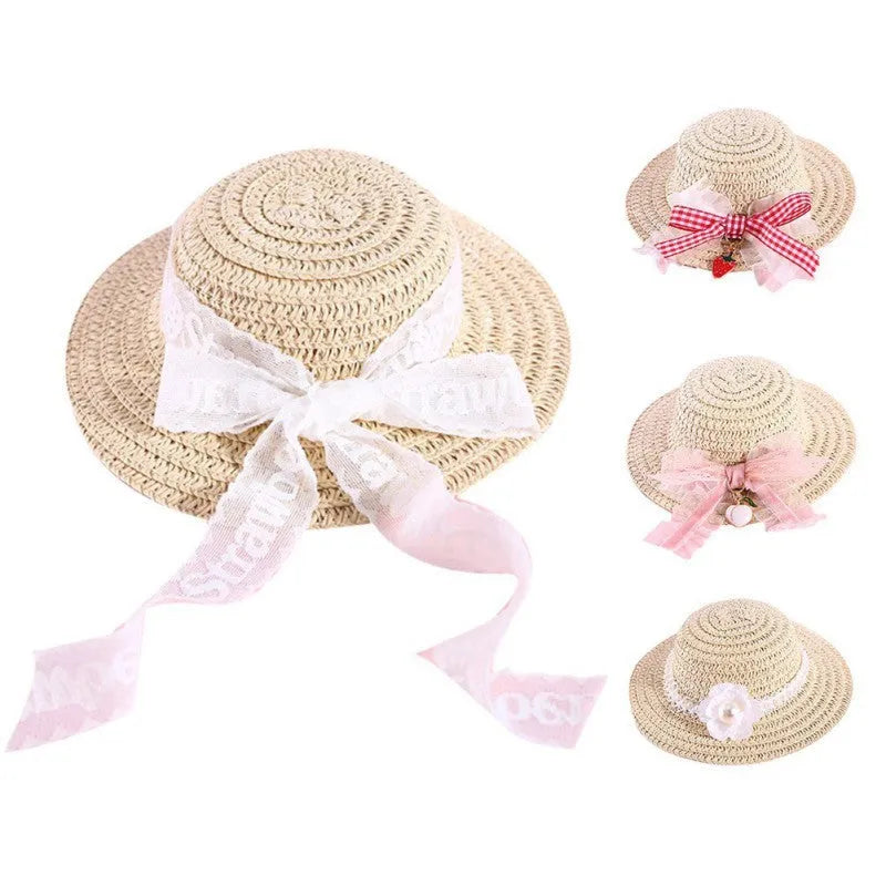 Handmade adjustable bowknot paper hat for dogs and cats in multiple colours