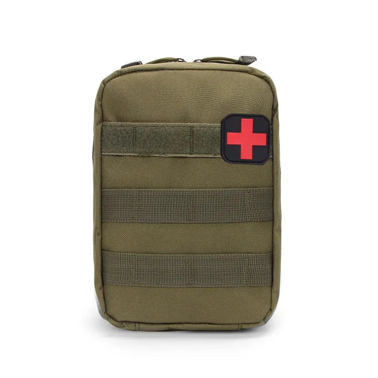Tactical medical accessory pouch with Velcro backing in multiple colour options including army green and camouflage