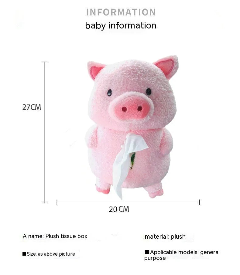 Plush cartoon lamb car tissue box cover for automotive and home decoration