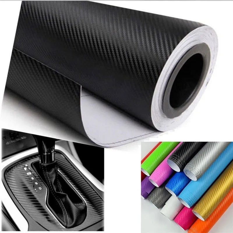 Carbon fibre vinyl sticker roll in eight colours for car decoration