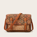 Women's printed crossbody bag with large capacity and single shoulder strap in PU material