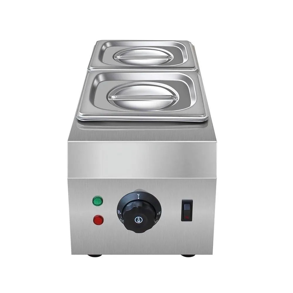 Commercial chocolate melting machine with stainless steel construction and temperature control display