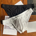 Men's cotton triangle underwear briefs in solid colours with mid waist design