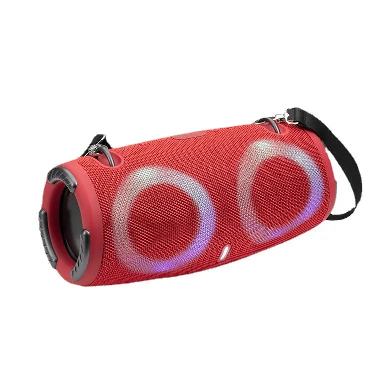 War Drum portable Bluetooth speaker with RGB coloured lights in black, blue, red, silver grey, or camouflage colour