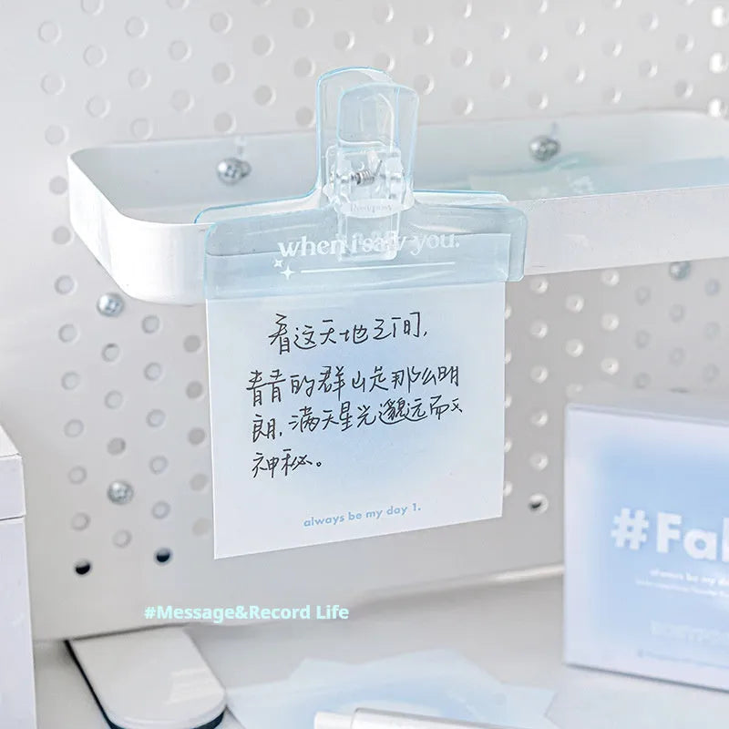 Square gradient parchment inner multifunctional notepad measuring 70mm with blush, green, purple, and blue colour options
