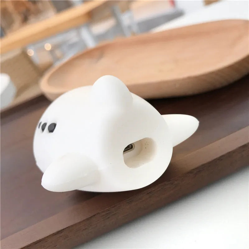 Silicone flip case for AirPods 1 and 2 with cartoon aeroplane headset design and metal hook.