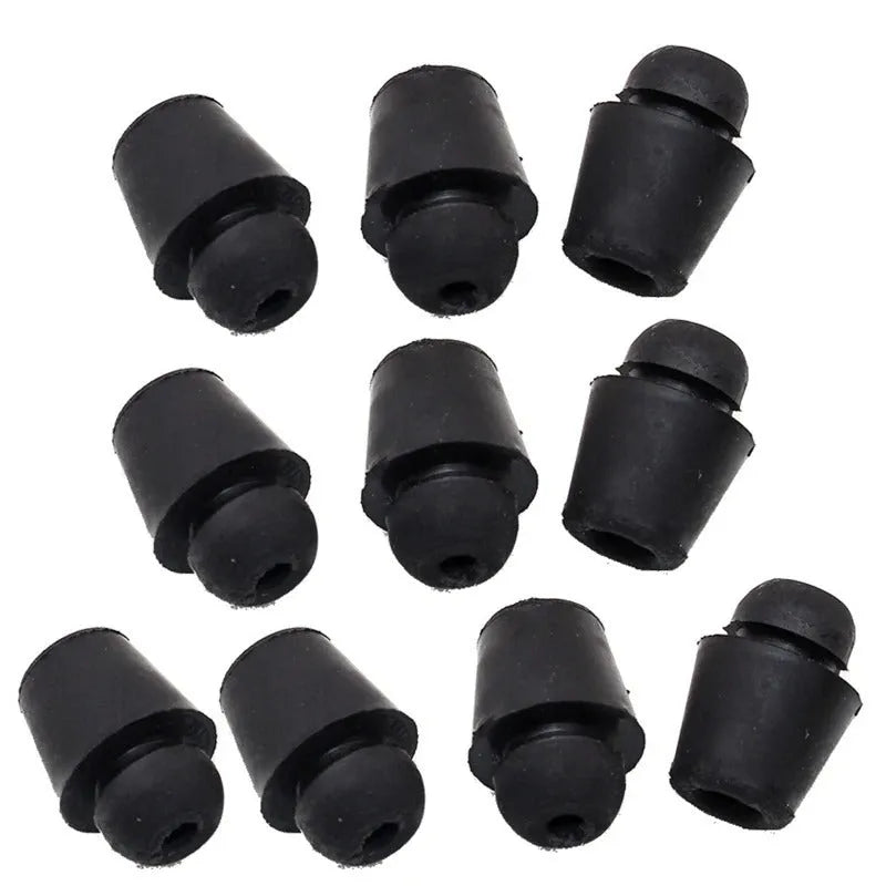 Ten black rubber automobile buckle buffer clips for trunk shock absorption and vibration damping