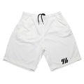 Man's loose-fitting metal silk sports shorts in army green colour for summer running.