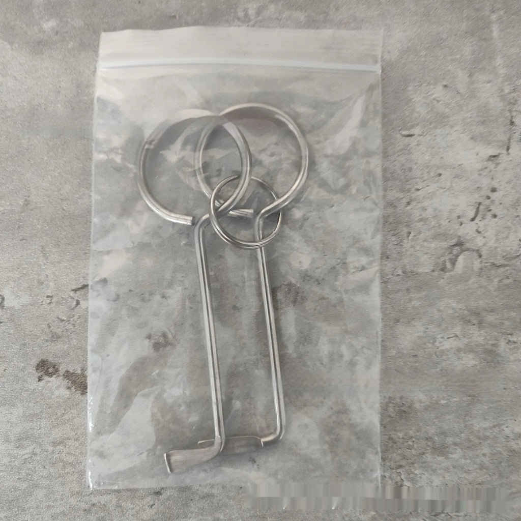 Two alloy wrench tools from a portable manual tool set for household repairs