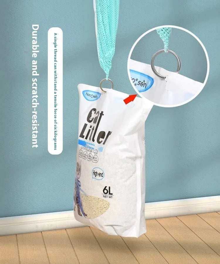 Cat grooming bag with detachable lifting feature in grey white, green white, or pink white colour options