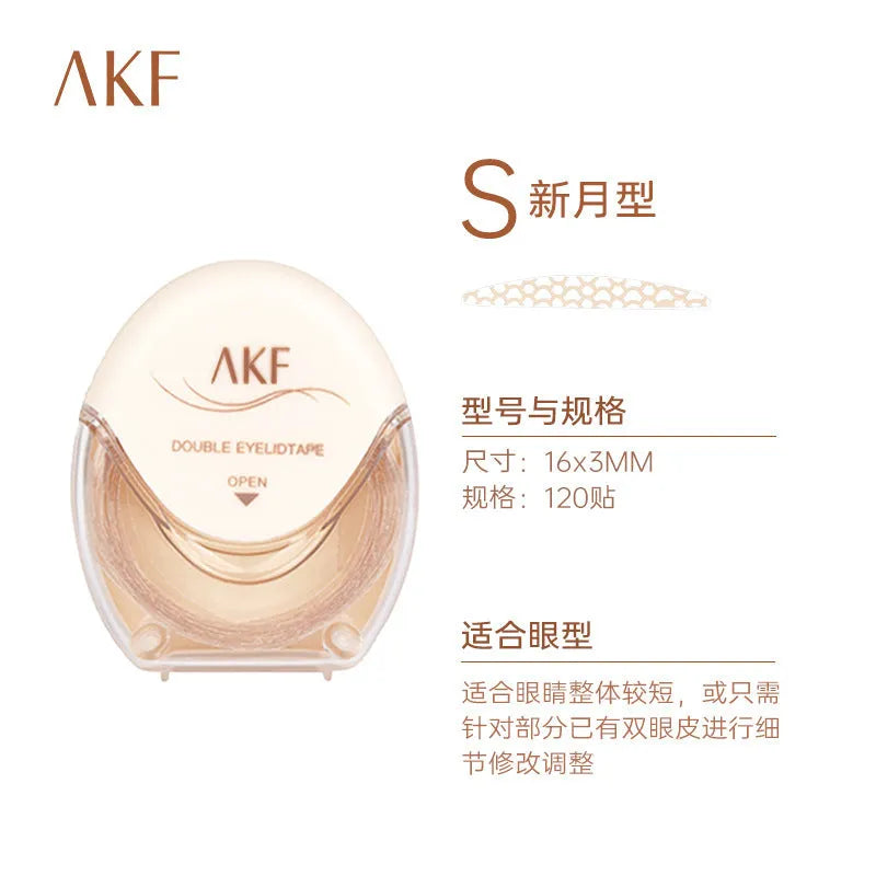 Clear lace double eyelid stickers on roll with crescent and olive shape options