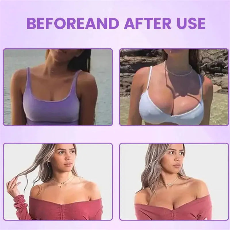Reusable self-adhesive breast enhancement chest patches for body contouring