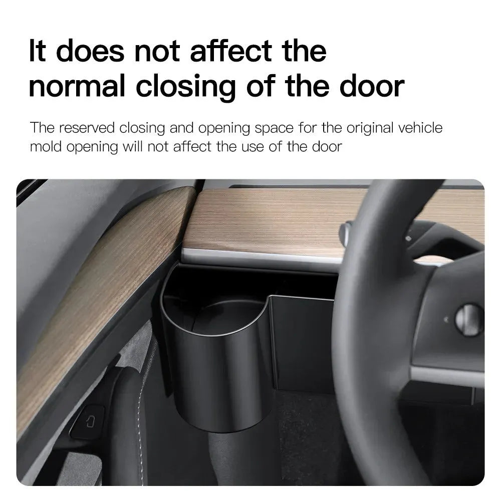 Tesla Model 3 and Model Y dashboard water cup holder accessory for left-hand drive vehicles